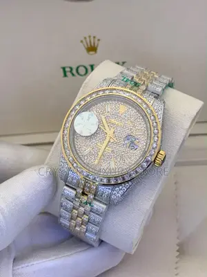 Rolex Quality Luxury Men Iced Automatic Engine Wristwatch