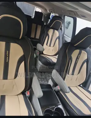Milk and Black Seat Cover for 7 Seater Highlander Sienna