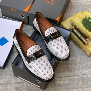 Original Oggi White / Brown Leather Loafers Shoes
