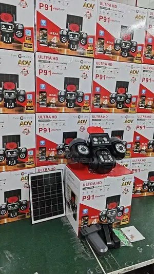 Ultra Hd Four Lens Ai Solar Powered PTZ Security Camera