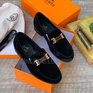 Original Hermes Suede Loafers Shoes