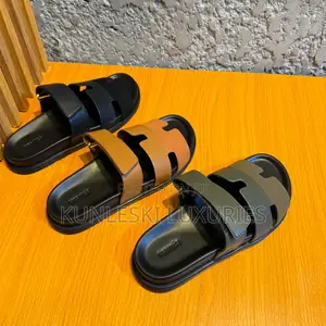 Original Hermes Chypre Leather Slippers
