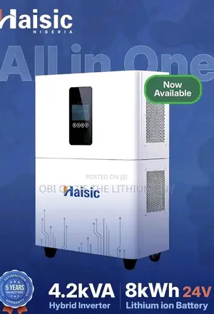 8kwh Haisic Lithium Battery + 4.2kva Haisic Inverter Solar Importer