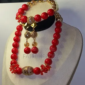 Red Coral Bead Set for Females