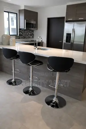 Grand Black Swivel Bar Stool.