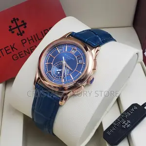Patek Philippe Quality Luxury Men Genuine Leather Wristwatch