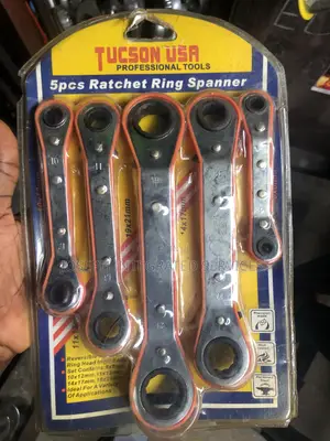 Tucson Usa 5-Piece Reversible Ratchet Ring Spanner