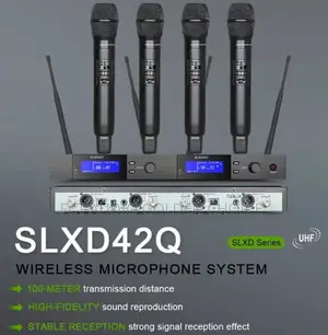 Slxd42q Wireless Microphone System (4 Handheld Mics + Dual Receiver