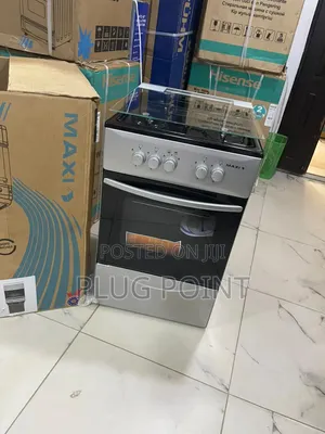 Maxi Premium 4 Burner Gas Cooker 50x50cm Black Grey