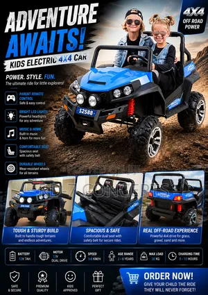 Rugged Kids Electric Car