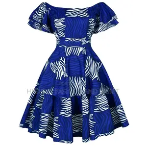 African Short Sleeve Loose Gown