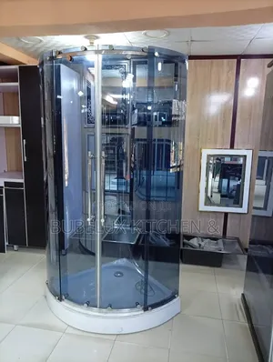 Luxury Corner Shower Enclosure + Sliding Doors | Bathroom Set