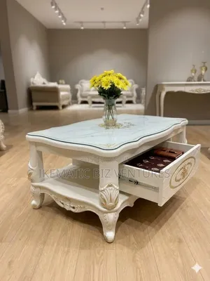 Mobile Center Table With Drawers