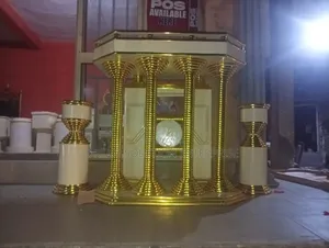 Standard Four Pillar Pulpit With Two Flower Vase