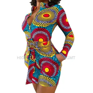 African Long Sleeve Mini Playsuit