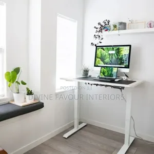 Computer Eletric Adjustable Height Table - White - 1.2m