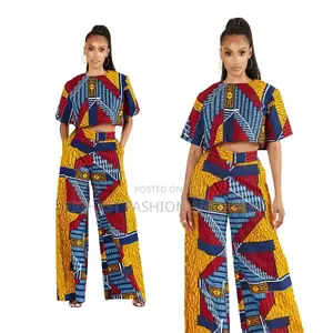 Two Pieces Sets Top and Pants African Suit