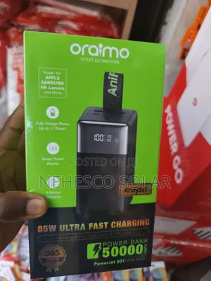 Oraimo 50,000mah 85w Ultra Fast Charging Power Bank
