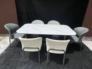 Rectangular Marble-Top Dining Set