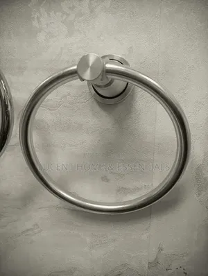 Modern Matte Silver Bathroom Towel Ring Sleek Wall Mount Design