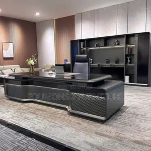 Batman Edition Executive Table 2.4meter + Bookshelf 2.8meter