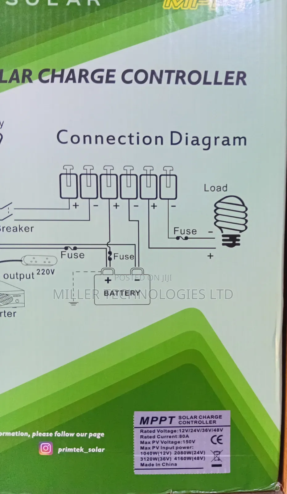 Primtek 80a MPPT Controller