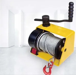 500kg Self-locking Hand Crank Winches Heavy Duty Winch With Steel Rope