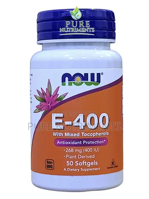 Now E-400 Vitamin E 400iu 50 Softgels_ Antioxidant, Fertility Skin