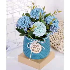 Artificial Colourful Flower Decoration With Unique Vase