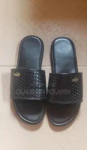 Lacoste Black Palm Slippers (Fairly Used) – Size 46