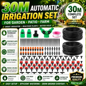 The Ultimate 30m Automatic Irrigation Solution Kits for Busy Gardeners