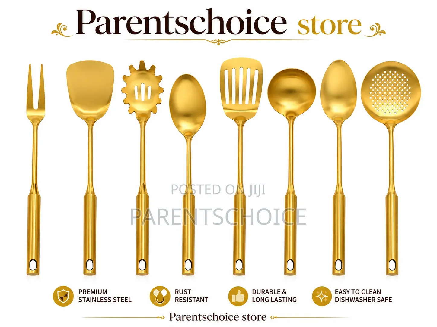 Gold Kitchen Utensil Set- 1pc