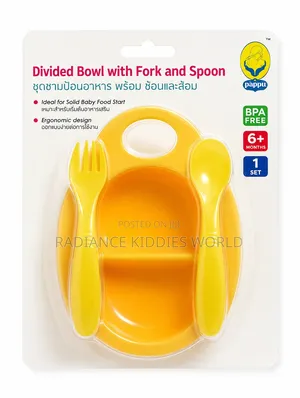 Divided Bowl With Fork and Spoon