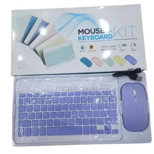 Bluetooth Wireless Keyboard Mouse Kit Backlight+ Ergonomic Mouse Pad