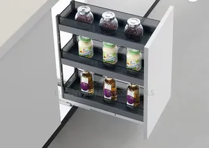 Premium 3-Tier Pull-Out Kitchen Cabinet Organizer Spice Rack