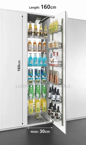 Premium 6-Tier Pull-Out Kitchen Pantry Unit – 30cm X 160cm