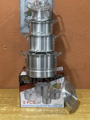 5pcs Hoffner Thickened Aluminum Stock Cookware/Pot Set With Flat Steam