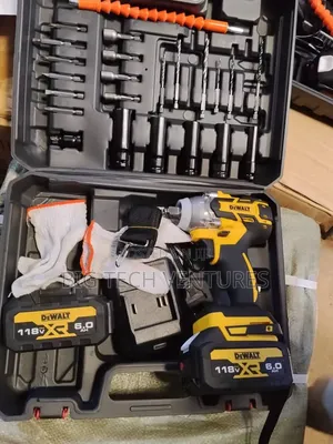 Dewalt Cordless Impact Wrench Kit Features Yellow and Black Tools S