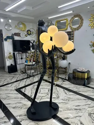Luxury Figurine Sculpture With Light Bulbs