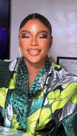 Bold Eyes With Touch Of Gold With Nude Lip