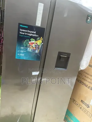 Hisense Side-by-Side Refrigerator 529l With Modern Gray Finish