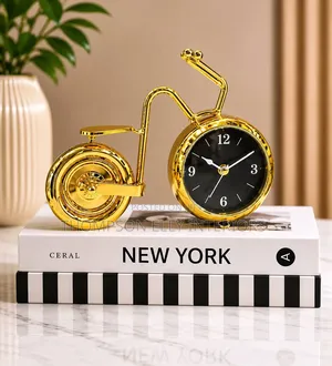 Gilded Bicycle Desk Clock