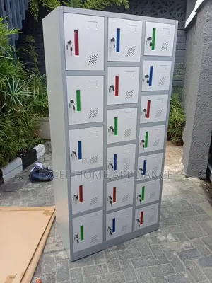 18-Locker Storage Cabinet – Multi-Compartment Steel Locker Unit