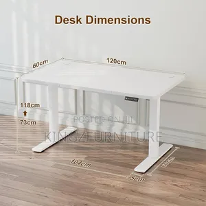 Rectangular Height Electric Desk 120x60 Cm