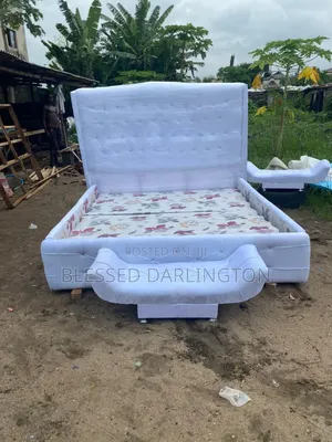 Pure White Paded Bed Frame
