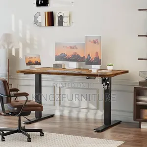 Walnut Adjustable Electric Desk 140x60 Cm