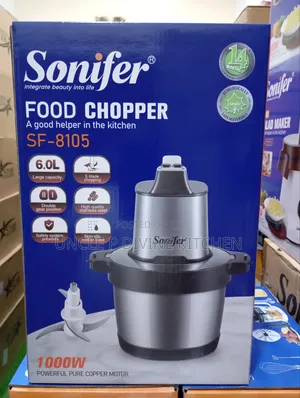 Sonifer Sf 8105, 6l Food Chopper/Yam Pounder 1000w, 2 Gear Position.
