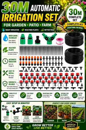 Give Your Plants Care They Need Automatically With 30m Irrigation Set