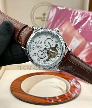 Patek Philippe Chronographs Mechanical Leather Watch