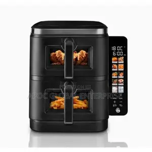 Swan Duo Layer 11l Digital Air Fryer With Foldable Touch Diplay
